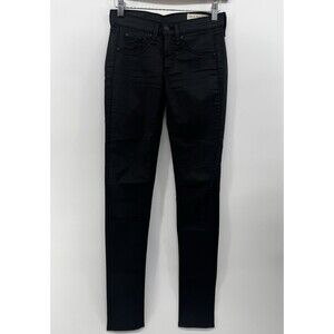 Womens Rag & Bone Style W15031585 Black Leggings Skinny Jeans 24 Denim Pants